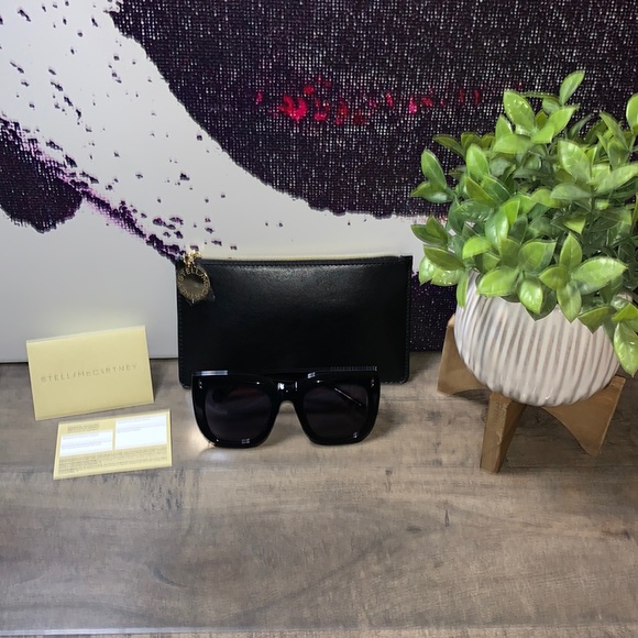 STELLA McCARTNEY SC 0033 S-001 BLACK SMOKE SUNGLASSES - Picture 6 of 12